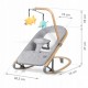 Balansoar pentru copii 2 in 1 cu jucarii Nukido 705300 Gri
