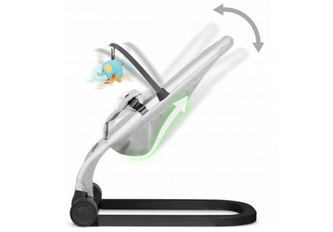 Balansoar pentru copii 2 in 1 cu jucarii Nukido 705201 Gri deschis
