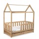 Pat tineret casuta Klups Liv Alb 160x80 cu sertar