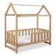 Pat tineret casuta Klups Liv Alb 160x80 cu sertar