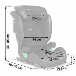 Scaun auto cu ISOFIX Nukido Louis Grupa 100-150 cm (15-36 Kg) i-Size omologare R129 - Negru