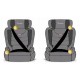 Scaun auto cu ISOFIX Nukido Louis Soft Grupa 100-150 cm (15-36 Kg) i-Size omologare R129 - Negru Gri