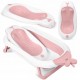 Cadita de baie cu dop de scurgere suport cu insertie si termometru Ricokids RK-282 - Roz