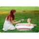 Cadita de baie cu dop de scurgere suport cu insertie si termometru Ricokids RK-282 - Roz