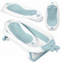 Cadita de baie cu dop de scurgere suport cu insertie si termometru Ricokids RK-282 - Albastru