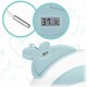 Cadita de baie cu dop de scurgere suport cu insertie si termometru Ricokids RK-282 - Albastru