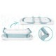 Cadita de baie cu dop de scurgere suport cu insertie si termometru Ricokids RK-282 - Albastru