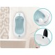 Cadita de baie cu dop de scurgere suport cu insertie si termometru Ricokids RK-282 - Albastru