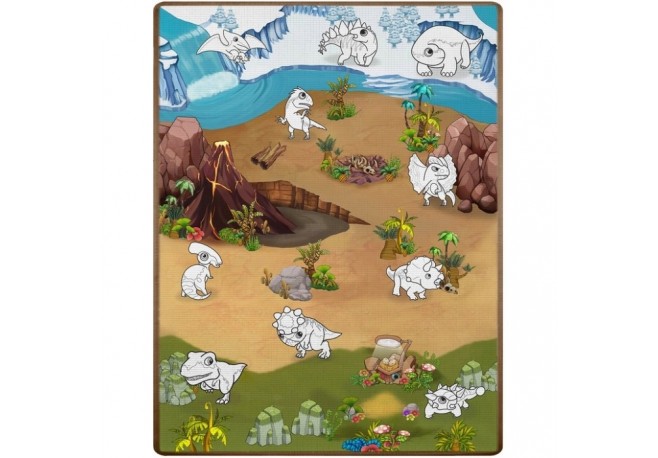 Salteluta de joaca 120 x 92 x 0.3 cm Ricokids RK-343 - Dino