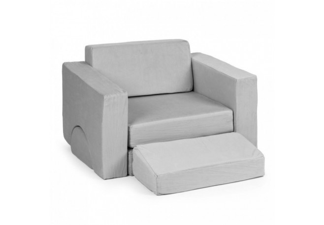 Canapea extensibila modulara pentru copii 2 locuri 8 bucati Ecotoys TMSRT-13 - Gri
