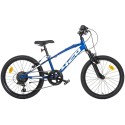Bicicleta copii Dino Bikes 20 MTB baieti Sport albastru cu 6 viteze si suspensie