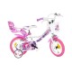 Bicicleta copii Dino Bikes 12 Fairy alb