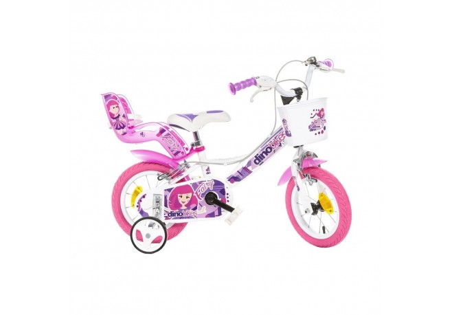 Bicicleta copii Dino Bikes 12 Fairy alb