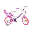 Bicicleta copii Dino Bikes 12 Fairy alb