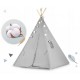 Cort De Joaca Pentru Copii Cu ghirlanda Lumini covoras si 2 pernite Ricokids 120 X 120 X 165 Cm - Gri