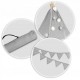 Cort De Joaca Pentru Copii Cu ghirlanda Lumini covoras si 2 pernite Ricokids 120 X 120 X 165 Cm - Gri