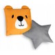 Cort De Joaca Pentru Copii Cu ghirlanda Lumini covoras si 2 pernite Ricokids 120 X 120 X 165 Cm - Gri