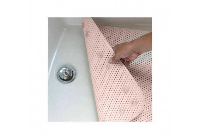 Covoras XXL de baie Petite&Mars Harry Antialunecare Cu ventuze Dreptunghiular Antiderapant 91x43 cm Roz