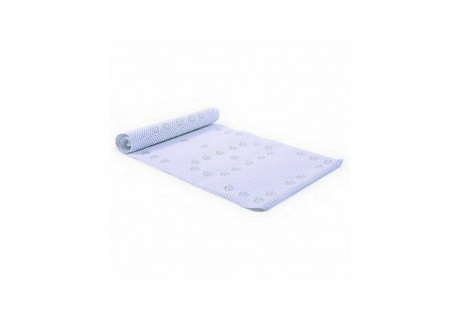 Covoras XXL de baie Petite&Mars Harry Antialunecare Cu ventuze Dreptunghiular Antiderapant 91x43 cm Alb