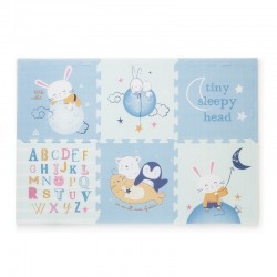 Covoras puzzle Petite&Mars Din spuma Format din 6 piese reversibile 116x174x1.5 cm Multicolor