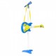 Chitara electrica si 2 microfoane pentru copii Ecotoys HC342076 - Albastru