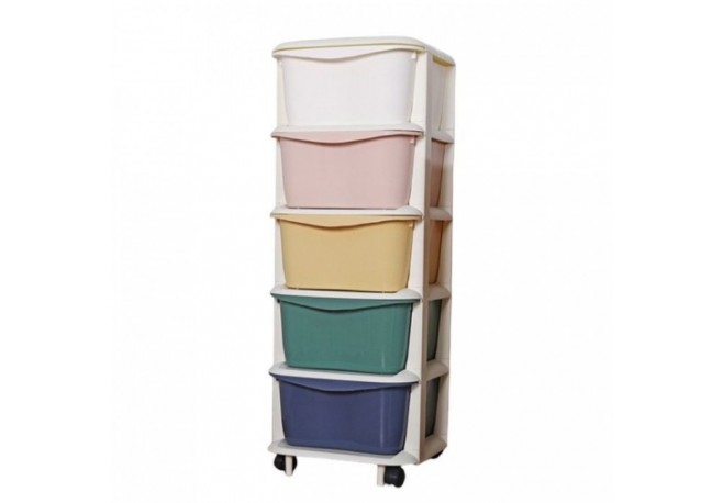 Raft cu 5 compartimente pentru depozitarea diverselor obiecte ModernHome PO16 - Multicolor