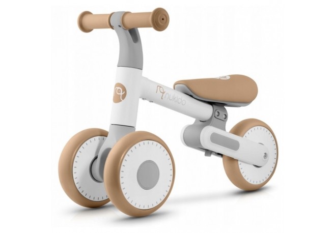 Bicicleta fara pedale pentru copii 51 x 18.5 x 36 cm roti EVA Nukido NK-603 - Alb