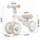 Bicicleta fara pedale pentru copii 51 x 18.5 x 36 cm roti EVA Nukido NK-603 - Alb