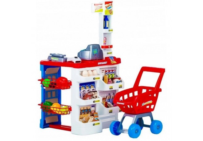 Jucarie interactiva stand Supermarket Ecotoys HC238741