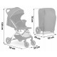 Carucior sport pentru copii 78 x 33 x 104 cm Nukido Paseo 716000 - Negru