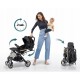Carucior sport pentru copii 78 x 33 x 104 cm Nukido Paseo 716001 - Negru cu auriu