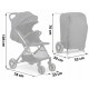 Carucior sport pentru copii 78 x 33 x 104 cm Nukido Paseo 716001 - Negru cu auriu