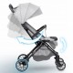 Carucior sport pentru copii 78 x 33 x 104 cm Nukido Paseo 716003 - Gri deschis