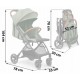Carucior sport pentru copii 78 x 33 x 104 cm Nukido Paseo 716005 - Verde