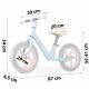 Bicicleta fara pedale pentru copii 87 x 39 x 54 cm roti EVA Light Flee Nukido NK-604 - Albastru