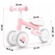Bicicleta fara pedale pentru copii 51 x 18.5 x 36 cm roti EVA Nukido NK-603 - Roz