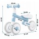 Bicicleta fara pedale pentru copii 51 x 18.5 x 36 cm roti EVA Nukido NK-603 - Albastru