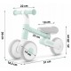Bicicleta fara pedale pentru copii 51 x 18.5 x 36 cm roti EVA Nukido NK-603 - Mint