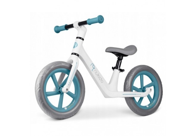 Bicicleta fara pedale pentru copii 87 x 39 x 54 cm roti EVA Light Flee Nukido NK-604 - Albastru - Alb