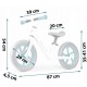 Bicicleta fara pedale pentru copii 87 x 39 x 54 cm roti EVA Light Flee Nukido NK-604 - Albastru - Alb