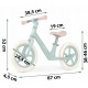 Bicicleta fara pedale pentru copii 87 x 39 x 54 cm roti EVA Light Flee Nukido NK-604 - Verde