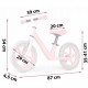 Bicicleta fara pedale pentru copii 87 x 39 x 54 cm roti EVA Light Flee Nukido NK-604 - Roz