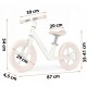 Bicicleta fara pedale pentru copii 87 x 39 x 54 cm roti EVA Light Flee Nukido NK-604 - Bej