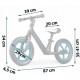 Bicicleta fara pedale pentru copii 87 x 39 x 54 cm roti EVA Light Flee Nukido NK-604 - Negru