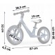 Bicicleta fara pedale pentru copii 87 x 39 x 54 cm roti EVA Light Flee Nukido NK-604 - Bleumarin