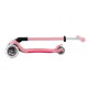 Trotineta Globber Primo cu lumini pliabila  culoare roz pastel