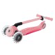 Trotineta Globber Primo cu lumini pliabila  culoare roz pastel