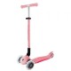 Trotineta Globber Primo cu lumini pliabila  culoare roz pastel