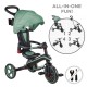 Tricicleta Globber Explorer 4 in 1 pliabila culoare verde pal