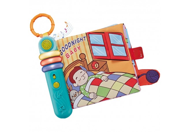 Carte senzoriala pentru copii Chipolino cu lumini si melodii Goodnight